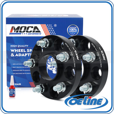 2x 20MM HUBCENTRIC Wheel Spacers for Honda Acura 5x114.3 64.1mm Bore M12x1.5