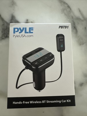 Pyle PBT91 Cigarette Lighter Bluetooth FM Radio Transmitter, Wireless Car Music