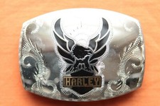 Vintage Hand Made Harley Flying Eagle Bikers Western Belt Buckle