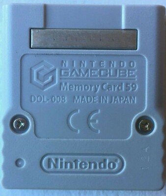 Official Nintendo GameCube Memory Card Authentic, Gray DOL-008