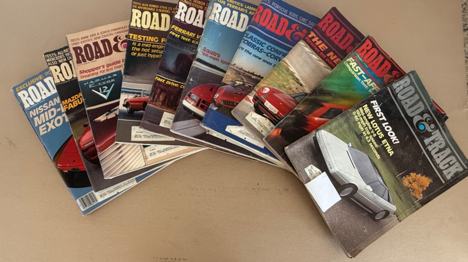 1985 Road & Track Magazine Lot of 10 Issues (No September & July)