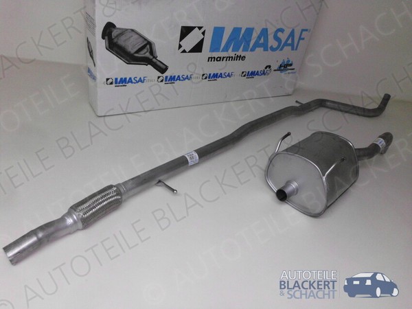 Imasaf Auspuffset Ab Kat FüR Fiat Panda 1.3 D Multijet 51KW 2005-|Mittelrohr+Esd-image