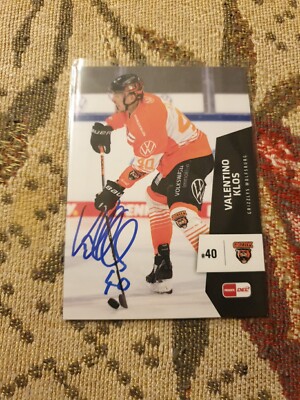 DEL 2022/2023 22/23 signiert Grizzlys Wolfsburg #372 Valentino Klos 