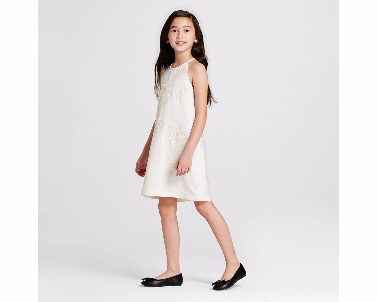 Girls' Victoria Beckham for Target White High Neck Floral Appliqu Dress Sz XS | eBay Girls' Victoria Beckham for Target White High Neck Floral Appliqu Dress Sz XS | eBay