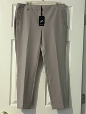 NWT: ADRIANNA PAPELL BI Stretch Kate Fit Pants Size 12 Color: Dove