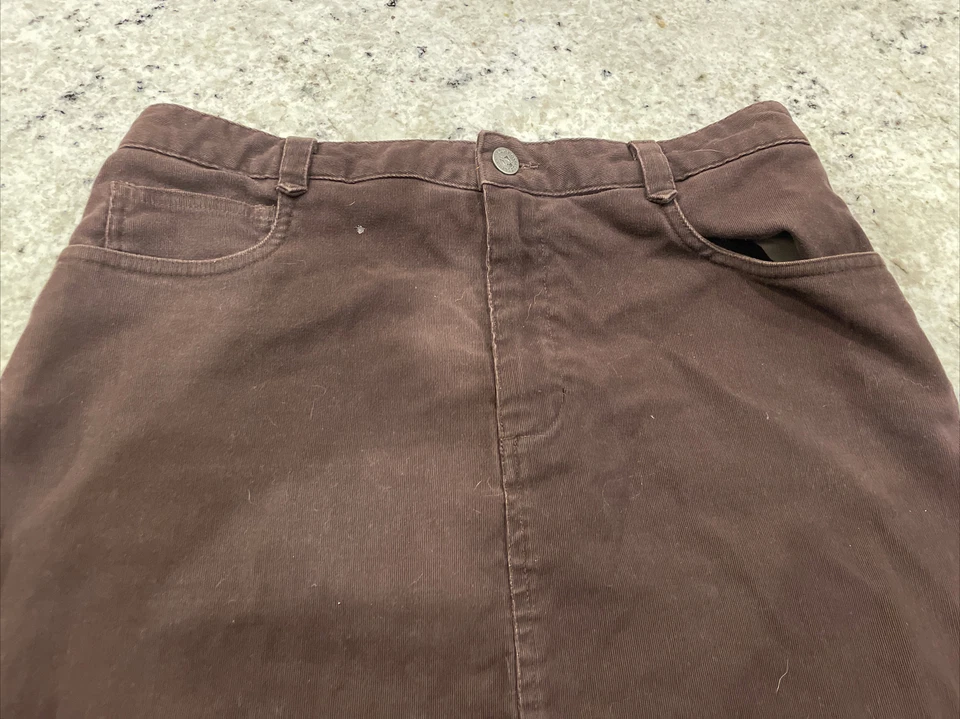 Patagonia Midi Cintura Alta Marrón Falda Cáñamo Bolsillos Cinturón Lazos Mujer’s Talla 8 Foto 2 de 4