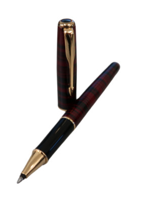 Parker Sonnet Deep Red & Gold Trim Rollerball Pen Made In France New In Box