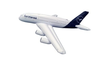 Lufthansa Airbus A380 aufblasbar Spielzeug Flugzeug Wasserspaß Deko