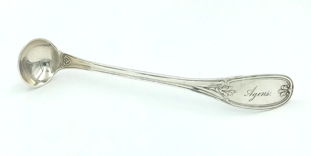 Vintage Antique Rufus Smith Coin Silver Makin Georgia 5" Sauce Ladle MONO-AGENS