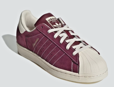 Maroon Women's Superstar Slip On Sneaker Adidas Superstar Shoes Womens  Faux Snake-Skin White Burgundy Maroon Sneakers