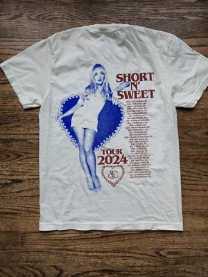 SHORT N' SWEET TOUR 2024 Tシャツ 2024 Sabrina Carpenter Short & Sweet Tour Small Shirt