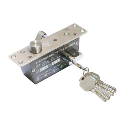 YLI YB-620 Fail Secure Electric Bolt Lock with Cylinder, Status OutputTime Delay