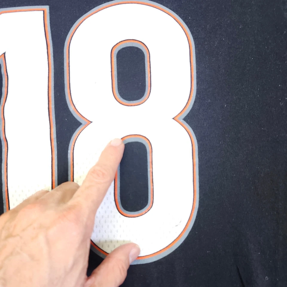 Camiseta de fútbol de manga larga de los Cincinnati Bengals #18 M majestuosa Foto 4 de 4