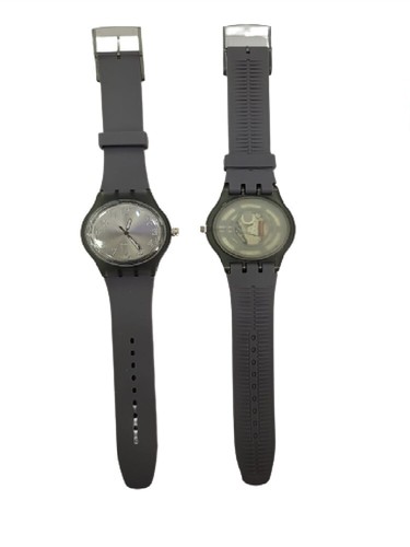 Montre Transparente Type 'prisonnier' - Boîtier Visible, Bracelet Caoutchouc, Pile Incluse - Neuve Avec étiquettes