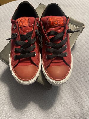 CONVERSE CT STREET SLIP Red JUNIOR BOYS CASUAL RUNNERS SHOES SIZE 13