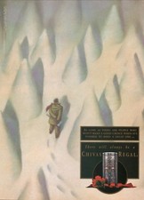 1991 Chivas Regal--Vintage Christmas Tree Print Ad