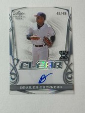 2023 Leaf Trinity Baseball Clear Auto Platinum Brailer Guerrero XRC 45/49