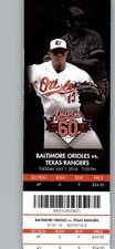 Texas Rangers vs Baltimore Orioles 7/1/2014 Full Ticket - Brooks Robinson