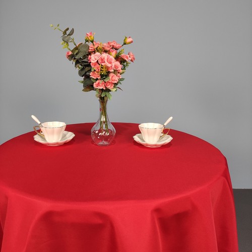 Red Table Cloth Polyester table skirt cover Tablecloth Christmas Tableware Party - Picture 24 of 24