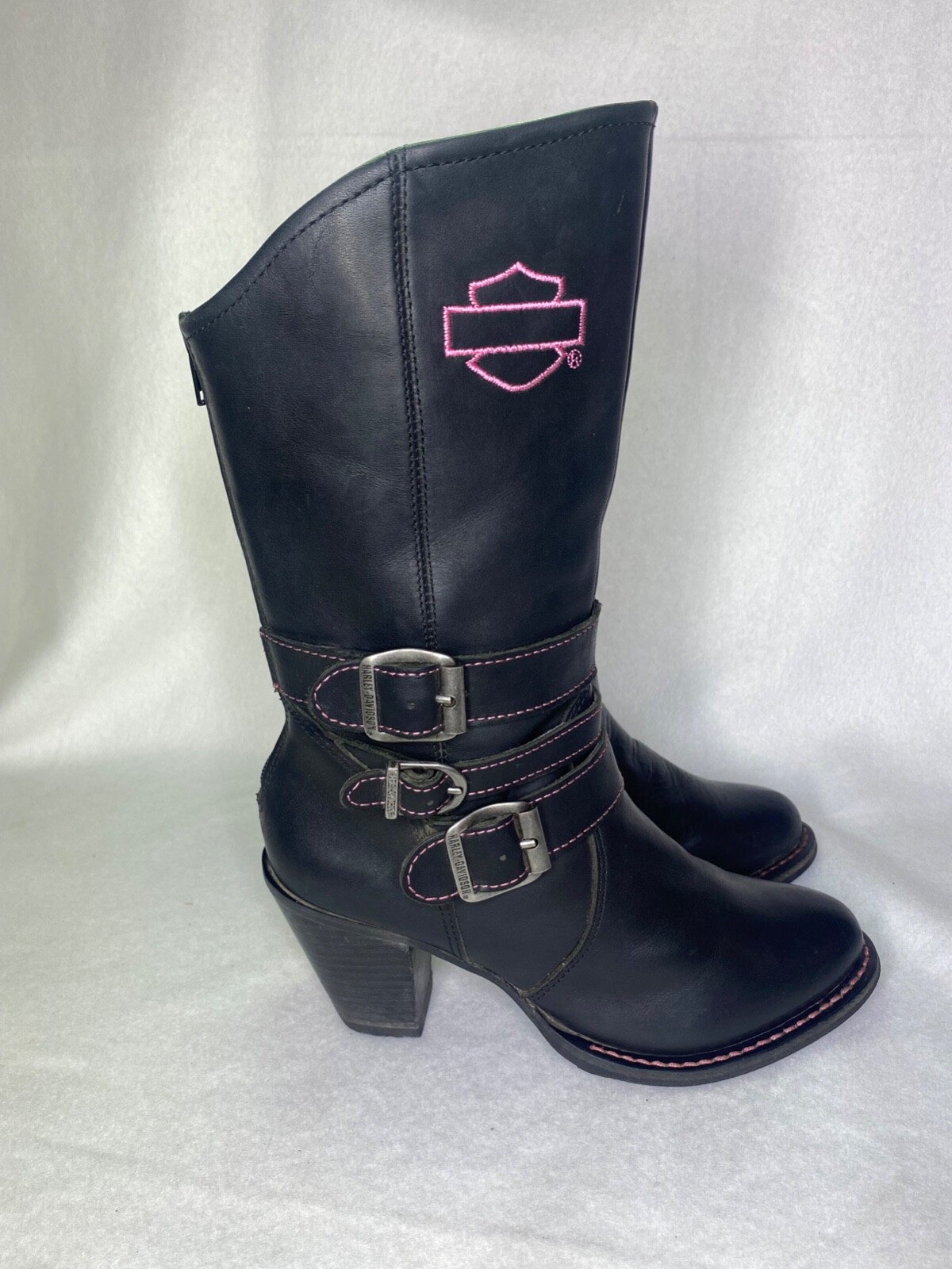 Harley Davidson Womens Leather Boots Sz 