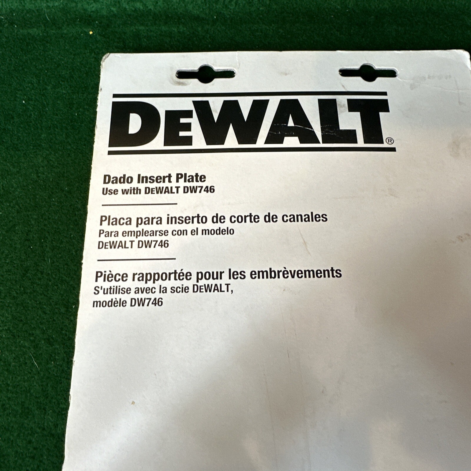 DeWALT DWE7466 Dado Insert for Table Saw BRAND NEW in Package eBay