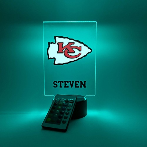 Kansas City Chiefs Fußball Fan Spieler Sport Nachtbeleuchtung Lampe 16 Farben LED - Bild 4 von 9