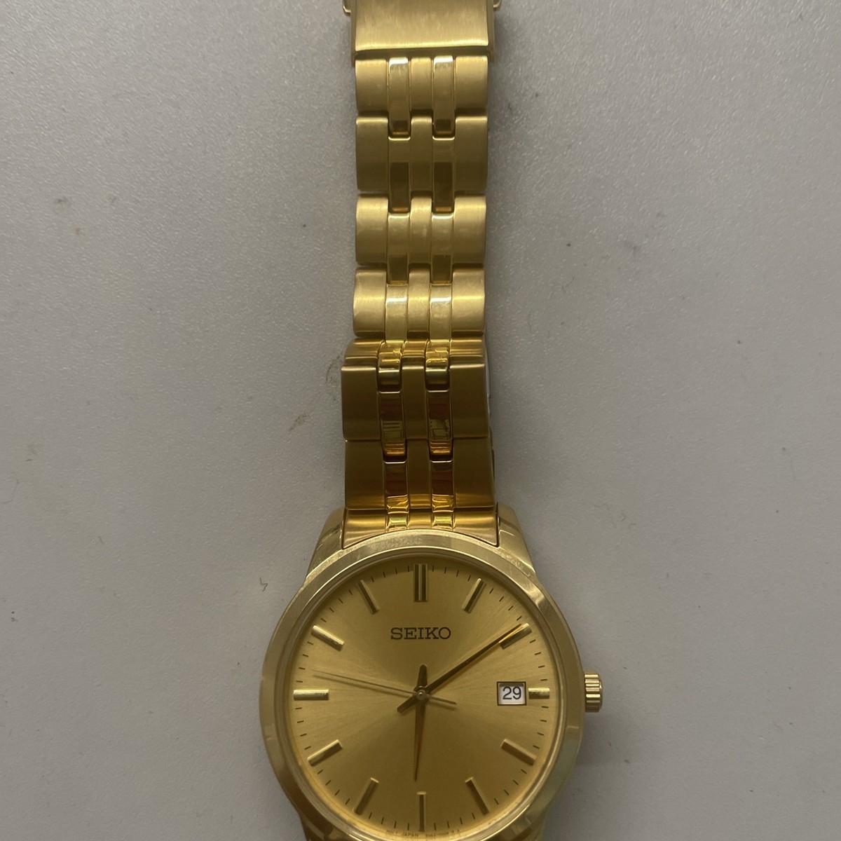 SEIKO ゴールド アナログ時計 Seiko Gold Mens 42mm Wrist Watch 6N52 00C0 | eBay
