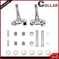 New For 1928-48 Ford Straight Axle Round Spindle With King Pin Kit Chrome Finish