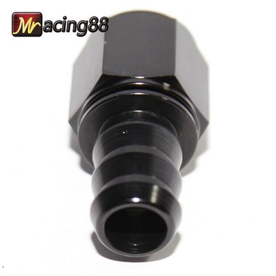 Black 10AN AN-10 0 Degree Push ON Lock Hose Fitting Oil/Fuel/Gas Line Adapter