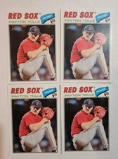 (4) PAYTON TOLLE 2026 Topps Heritage Base RC RED SOX #386