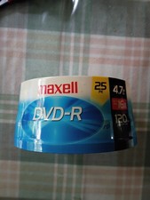 Maxell DVD-R 25 Pack Recordable Discs 4.7gb 16x120 Min Spindle NEW Sealed