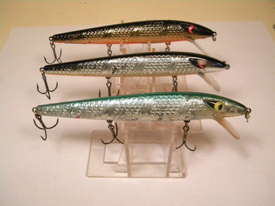 3 Smithwick Super Rogue Black Blue Silver 5'' rattle  crankbait lure