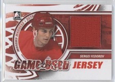 2012 ITG Motown Madness Game-Used Jersey Red /140 Sergei Fedorov #M-02 HOF 0c3