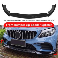 Schwarz Front Stoßstange Spoiler Lippe Für Mercedes Benz E-Klasse W213 4D 16-20