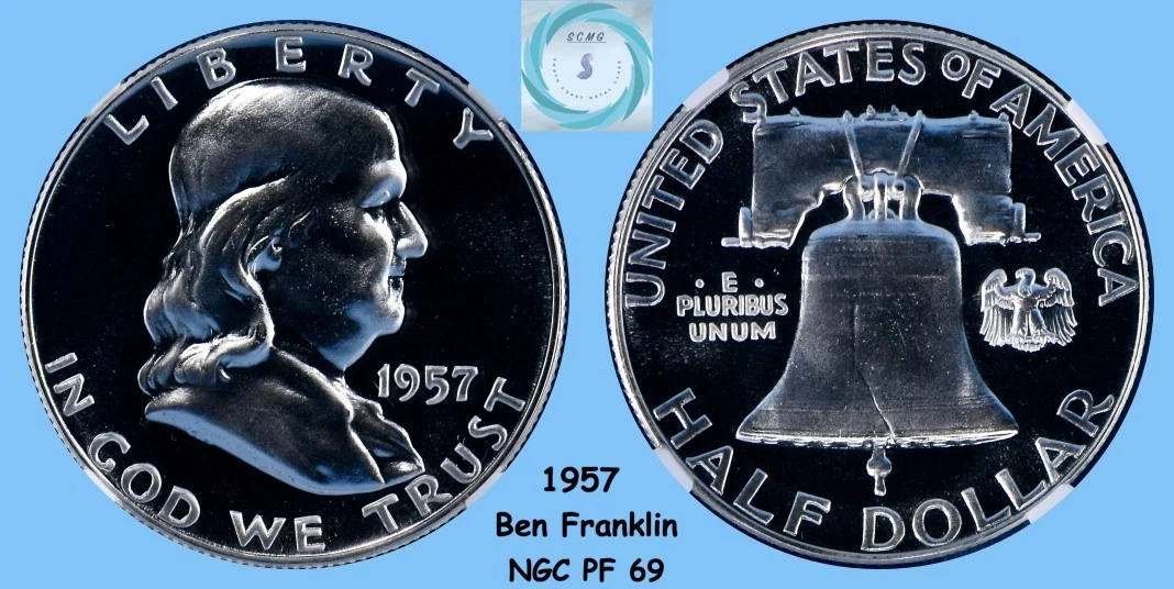 PR 69 Graded 1957 Franklin Half Dollars (1948-1963) for sale | eBay
