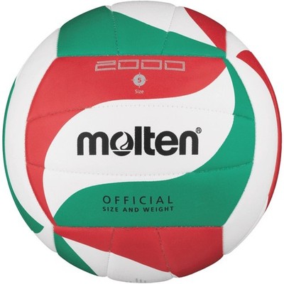 Molten Volleyball V5M2000 weiß/grün/rot Größe 5 Leder