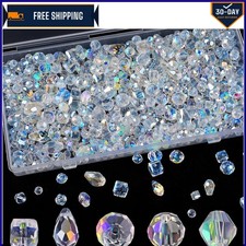 Assorted 600 Pcs Crystal Glass Beads - Perfect for DIY Jewelry Projects
