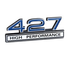 427 7.0 Liter Engine High Performance Emblem Badge Logo With Chrome Blue Trim