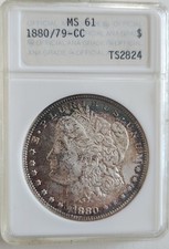 1880-CC 80/79 Reverse of 78 Morgan Dollar ANACS MS-61