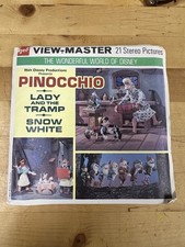 Lady and Tramp Pinocchio Snow White View-Master Packet B315 3 Reel Set Book