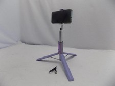 Lightweight Portable Wireless Selfie Stick Purple Tripod Stand for All Phones