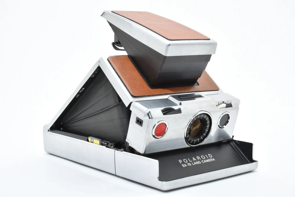 Film testé ! [ COMME NEUF ] Appareil photo Polaroid SX-70 Brown Instant Land ... - Photo 3/4