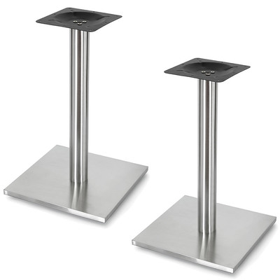 Tischuntergestell 2x Tischsäule Möbelfuß aus Edelstahl Ständer Boxenständer 