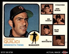 1973 Topps #49 Frank Quilici Twins Leaders BRN VARIATION MANAGER COACH 7 - NM