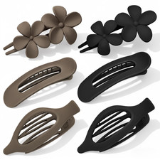 6 Pcs Women's Flat Hair Clips Set - French Claw Barrettes for All Occasions
