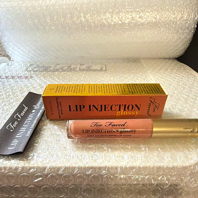 Too Faced Lip Injection Glossy Lip Gloss Spice Girl Shade Plumping 0.14 fl oz