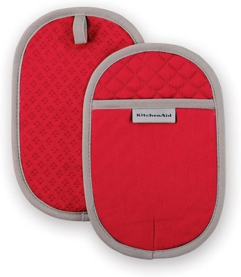 KitchenAid Asteroid Pot Holder 2-Pack Set, Fire Red, 6.5''x10'', Red 