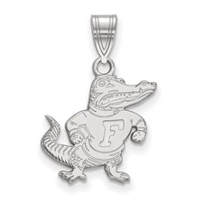 14k White Gold LogoArt University of Florida Gator Medium Pendant 4W071UFL
