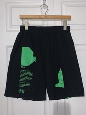 Off-White c/o Virgil Abloh pantaloncino uomo grande nero felpato