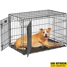 Intermediate Dog Crate Indoor Use Portable Design Security Features Easy Setup